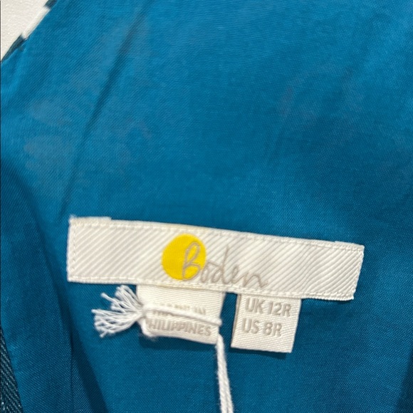 NWT Boden Fiona Sleeveless Lyocell Linen Midi Dress in Green Bloom - 8 - Picture 11 of 13